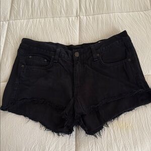 Rag & Bone Black Distressed Jean Shorts